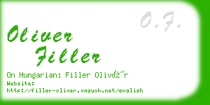 oliver filler business card